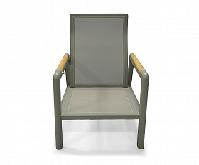 Бари кресло, каркас алюминий, цвет светло-серый