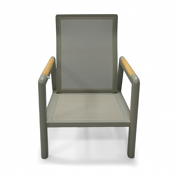 Бари кресло, каркас алюминий, цвет светло-серый фото 3