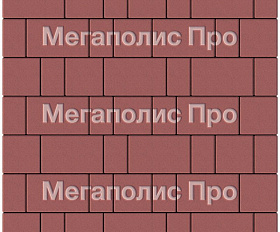 Тротуарная плитка Выбор Старый город 1Ф.6 60 мм. Красный