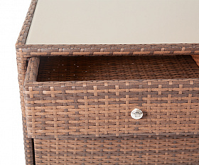 Мальта тумба плетеная из искусственного ротанга, цвет коричневый