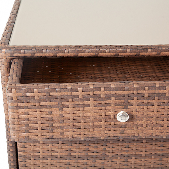 Мальта тумба плетеная из искусственного ротанга, цвет коричневый фото 5