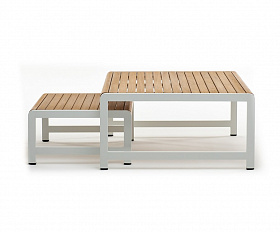 Комплект кофейных столов из алюминия MAYA белый Joygarden