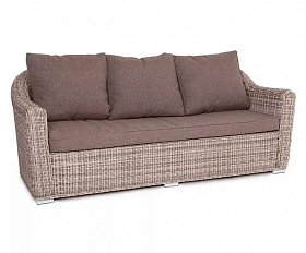 Диван трехместный Фабриция 4SIS из искусственного ротанга, цвет серый