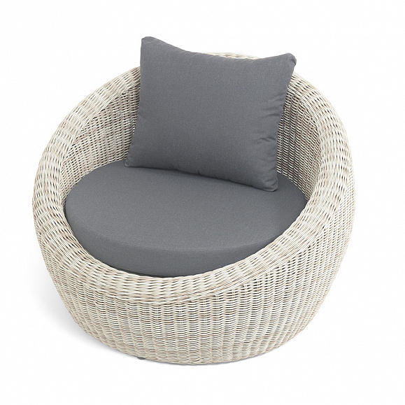 Барселона кресло из искусственного ротанга, цвет бежевый фото 4