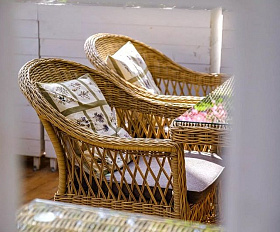 Плетеное кресло Сицилия 4SIS из искусственного ротанга, цвет соломенный