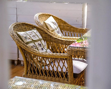 Плетеное кресло Сицилия 4SIS из искусственного ротанга, цвет соломенный