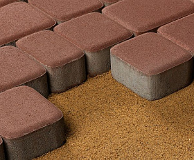 Тротуарная плитка 342 механический завод Классика 60 мм Красный