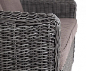 Диван двухместный Кон Панна 4SIS из искусственного ротанга, цвет графит