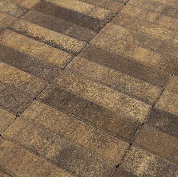 Тротуарная плитка Braer Прямоугольник ColorMix 200х50х60 мм Каштан фото 1