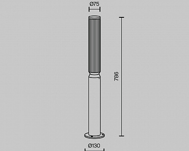 Ландшафтный светильник Lit Maytoni O593FL-L12GF3K цвет Графит