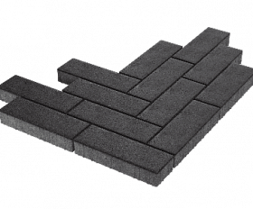 Тротуарная плитка Stellard Паркет 450x150x80 мм Черный