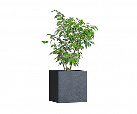 Кашпо Concretika Qadro 40x40x40 Basalt