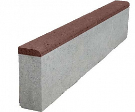 Бордюр тротуарный Лидер 40 1000х200х80 мм Частичный прокрас Красный