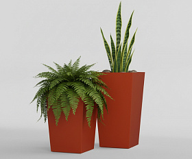 Кашпо Concretika Коник 40x40x70 Терракота 110 252