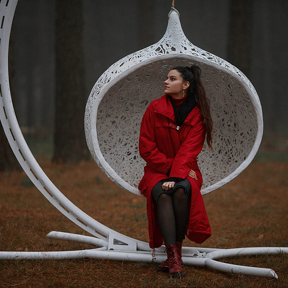 Подвесное кресло Vitgarden Bios Mini Bianco из базальта, цвет белый фото 3