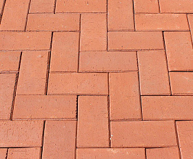 Тротуарная клинкерная брусчатка ЛСР Лондон 200х100х50 мм, красный