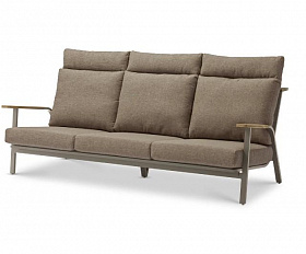 Комплект лаунж мебели Malmo Brafritid с 3-х местным диваном, коричневый/коричневый, алюминий