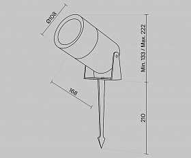 Ландшафтный светильник Bern Maytoni O050FL-L15GF3K цвет Графит
