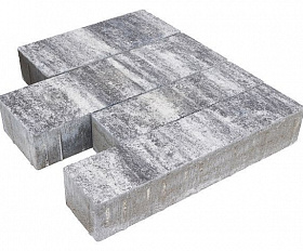 Тротуарная плитка Выбор Паркет мультиформатный Б.9.Псм.8 80 мм Листопад Кварцит