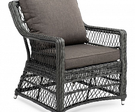 Кресло Гранд Латте 4SIS из искусственного ротанга, цвет графит