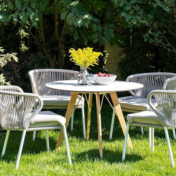 Обеденная группа Фоджа 4SIS из роупа (веревки), цвет бежевый фото 2