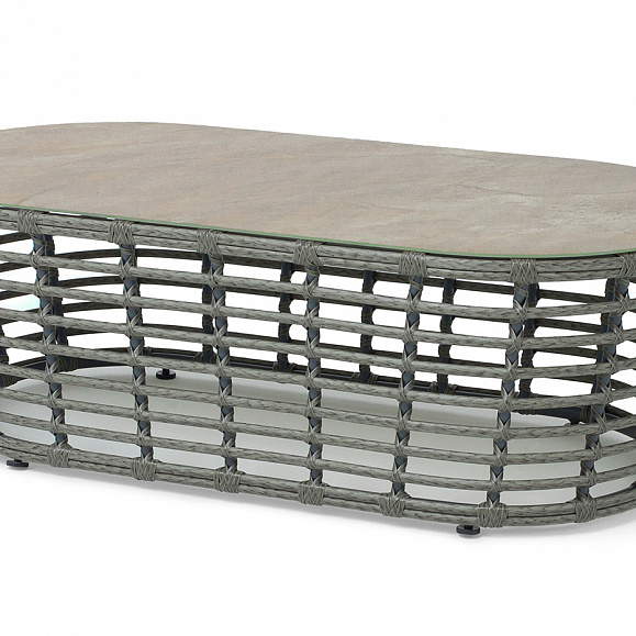 Валенсия журнальный столик из искусственного ротанга, цвет серый фото 3