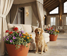 Кашпо Concretika Боул D80H45 Терракота 110 252