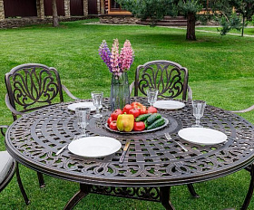 Обеденный комплект Wilhelm Royal Family из алюминия на 6 персон