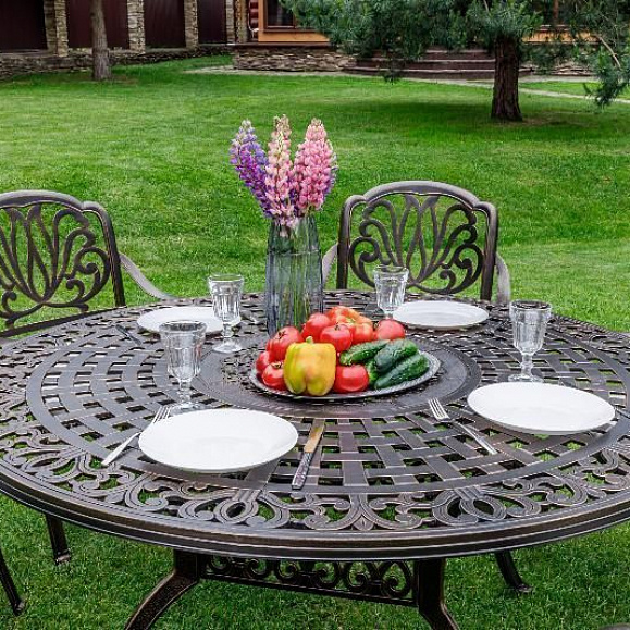 Обеденный комплект Wilhelm Royal Family из алюминия на 6 персон фото 2