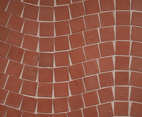 Клинкерная брусчатка ЛСР Эдинбург квадро 100х100х50 мм, темно-красный