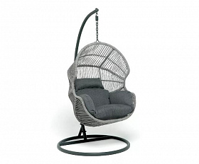 Подвесное кресло Апулия 4SIS из искусственного ротанга, цвет серый