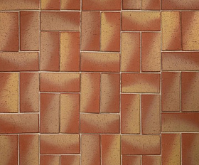 Клинкерная брусчатка ЛСР Канны золото 200х100х50 мм, красный