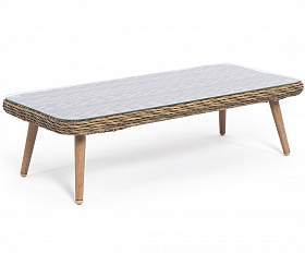 Прованс столик журнальный из ротанга, цвет соломенный