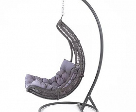 Подвесное кресло Виши 4SIS из искусственного ротанга, цвет коричневый