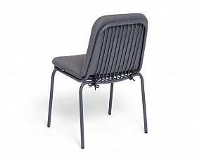 Кастелло стул из стали темно-серый (RAL7024) муар, ткань темно-серая 027