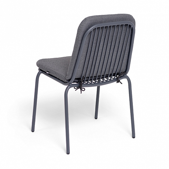 Кастелло стул из стали темно-серый (RAL7024) муар, ткань темно-серая 027 фото 7
