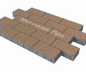 Тротуарная плитка Фабрика Готика Картано 300х150х60 мм Сильвер 16