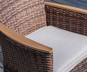 Обеденное кресло Amelia Royal Family из искусственного ротанга, цвет коричневый