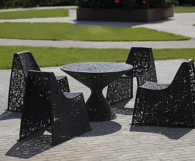 Стол Vitgarden Race Table d100 из базальта, цвет черный