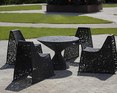 Стол Vitgarden Race Table d100 из базальта, цвет черный