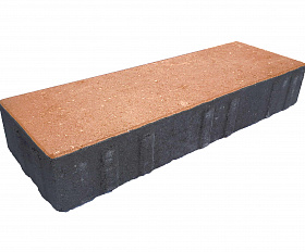 Тротуарная плитка Лидер 40 Паркет 150х450х80 мм Оранжевый