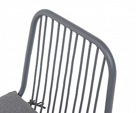 Кастелло стул из стали темно-серый (RAL7024) муар, ткань темно-серая 027