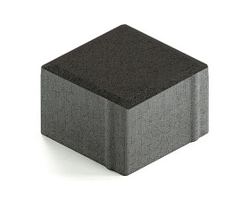 Тротуарная плитка 342 механический завод Квадрат 100х100х80 мм, черный