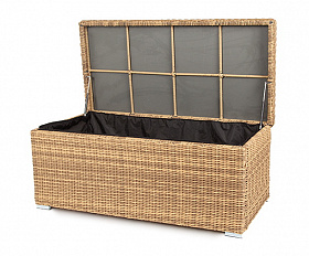 Порту сундук водонепроницаемый из искусственного ротанга, цвет соломенный