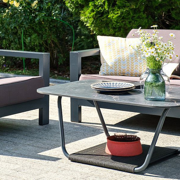 Лаунж-зона Гранада из алюминия со столиком из HPL фото 5