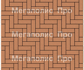 Тротуарная плитка Выбор Паркет Б.4.П.6 Стандарт Оранжевый