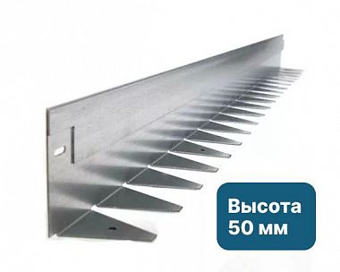 Металлический бордюр (толщина стали 1,5 мм) h50, L1200, b45