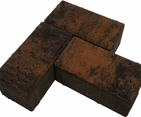 Брусчатка Лидер 40 Прямоугольник Color Mix 200x100x80 мм Турмалин