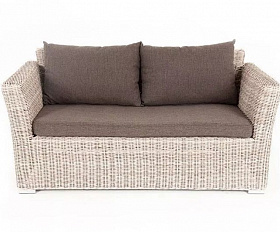 Диван двухместный Капучино 4SIS из искусственного ротанга, цвет бежевый