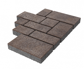 Тротуарная плитка Stellard Микс Сити 60 мм Мокко